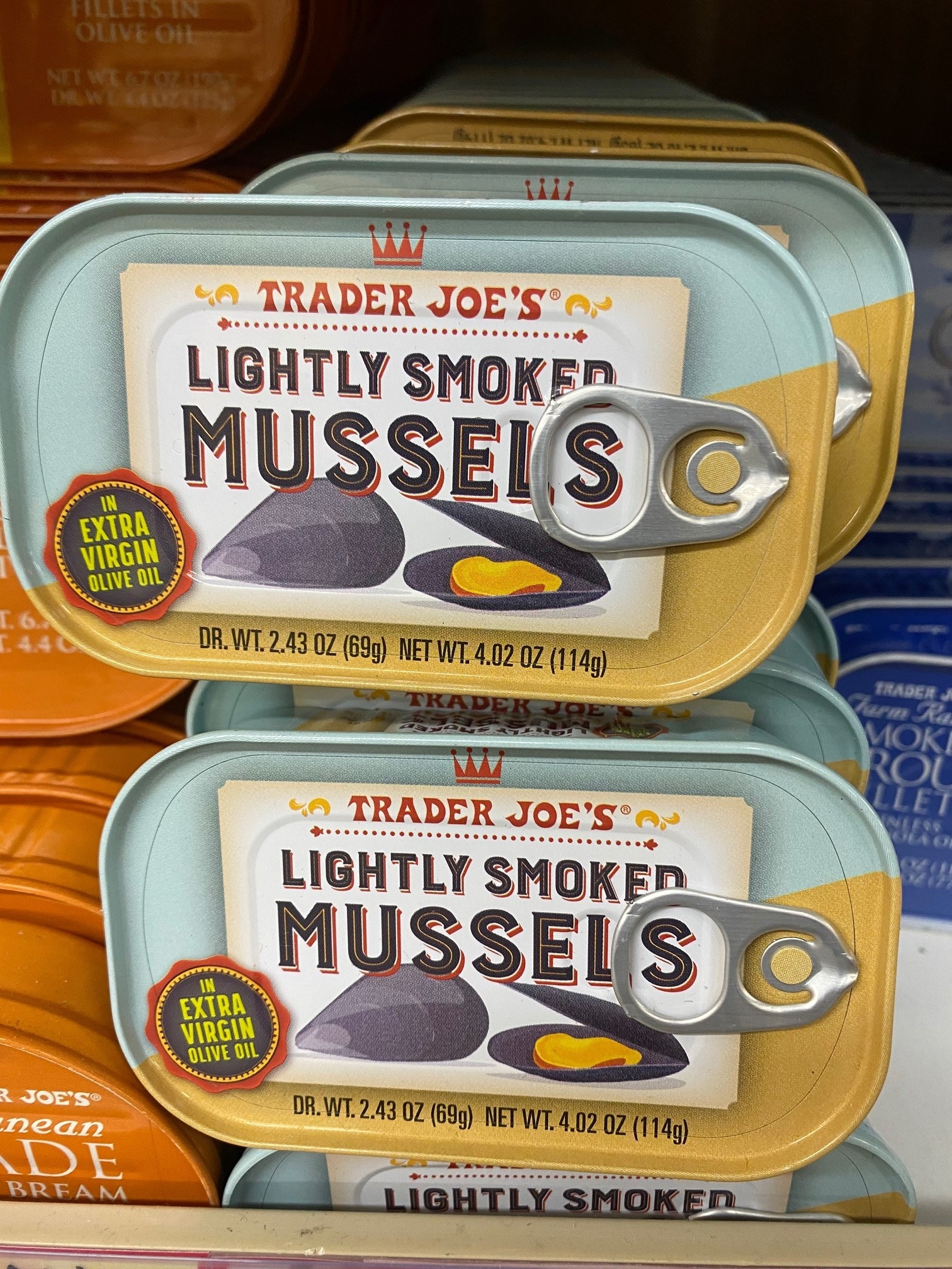 Lightly Smoked Mussels