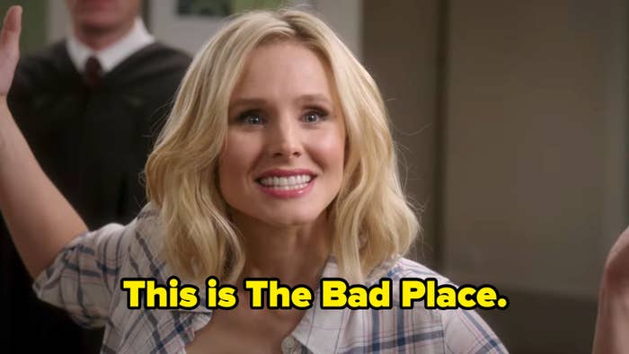 Eleanor saying, "This is the bad place"