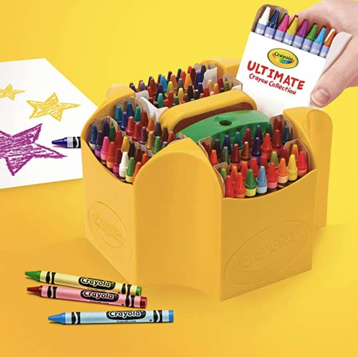 Giant 152-set crayola crayons with a built-in sharpener.