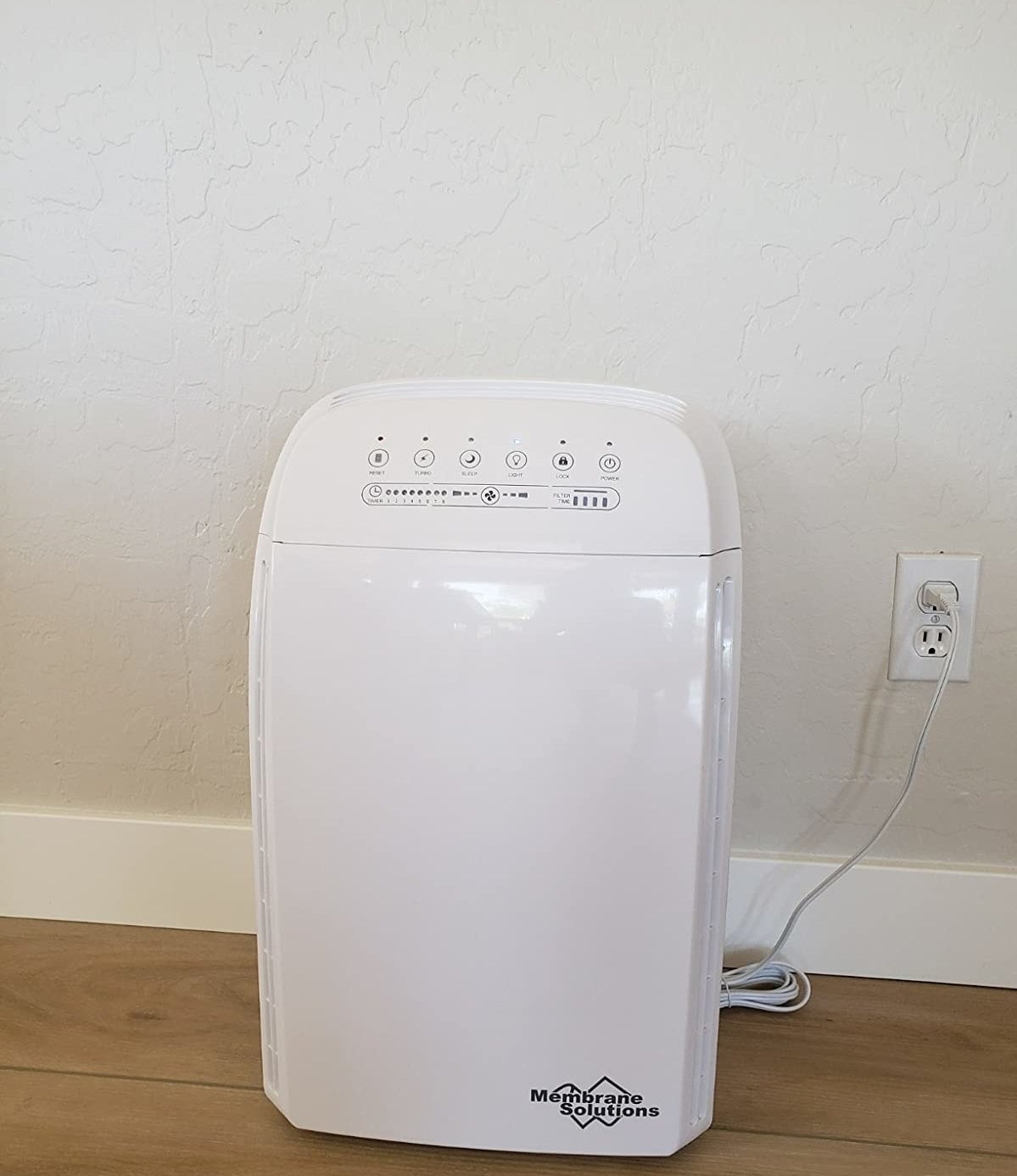 the MSA3 air purifier in a reviewer&#x27;s home