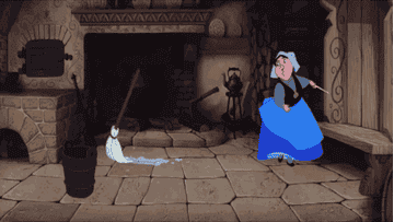 GIf of fairy dancing and cleaning in &quot;Sleeping Beauty&quot;