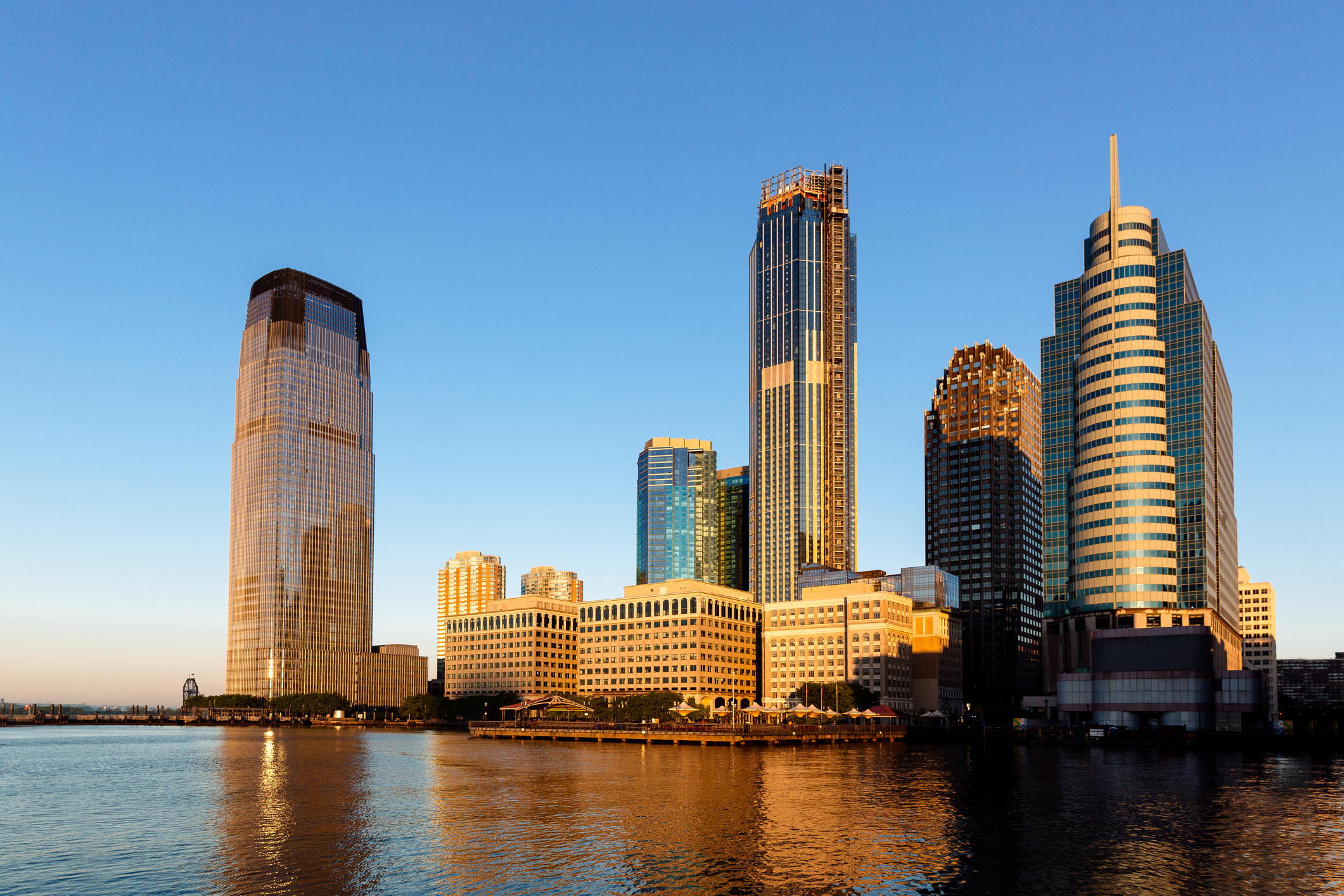 view of Jersey City on the waterfront