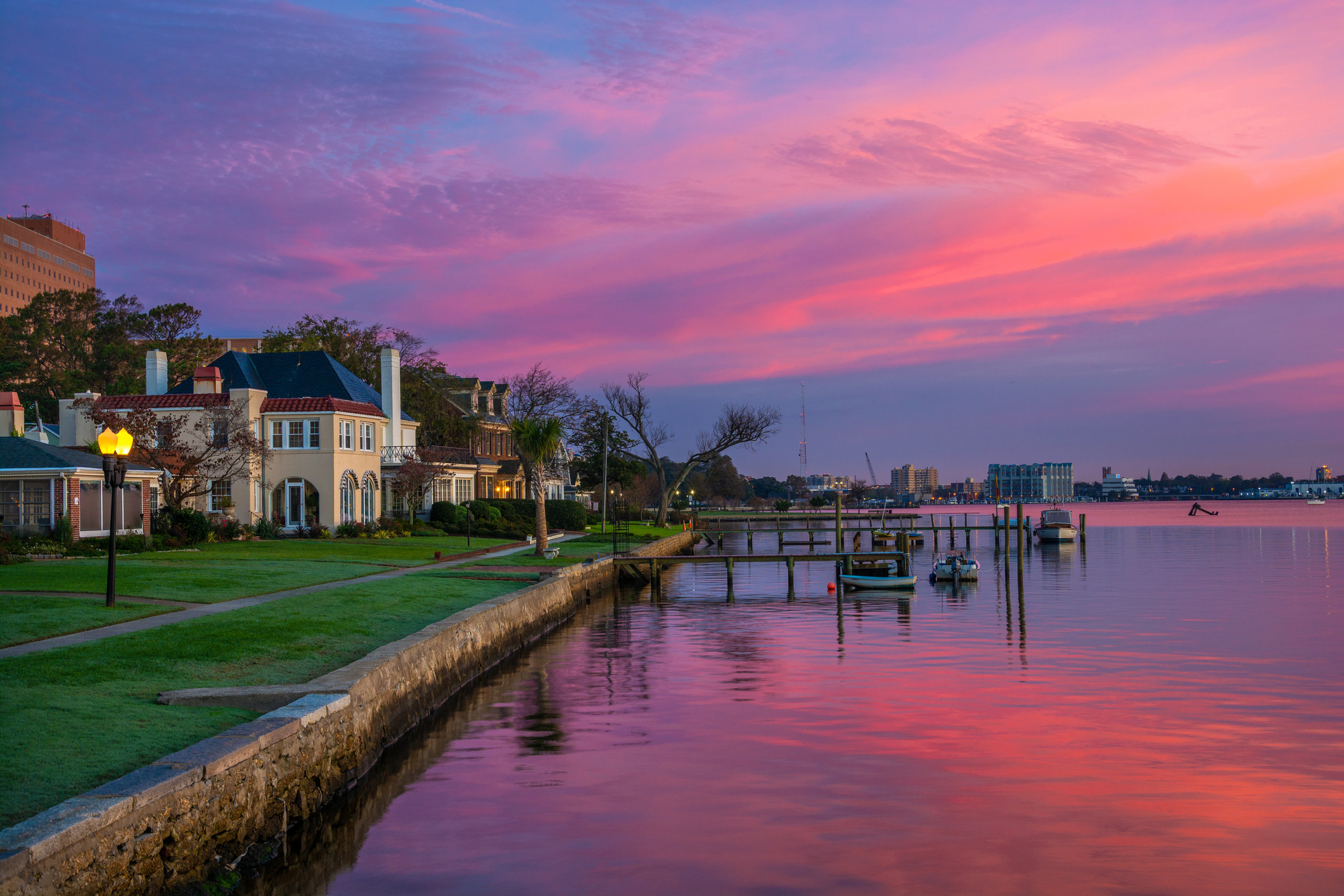 Homes on the waterfront in Portsmouth