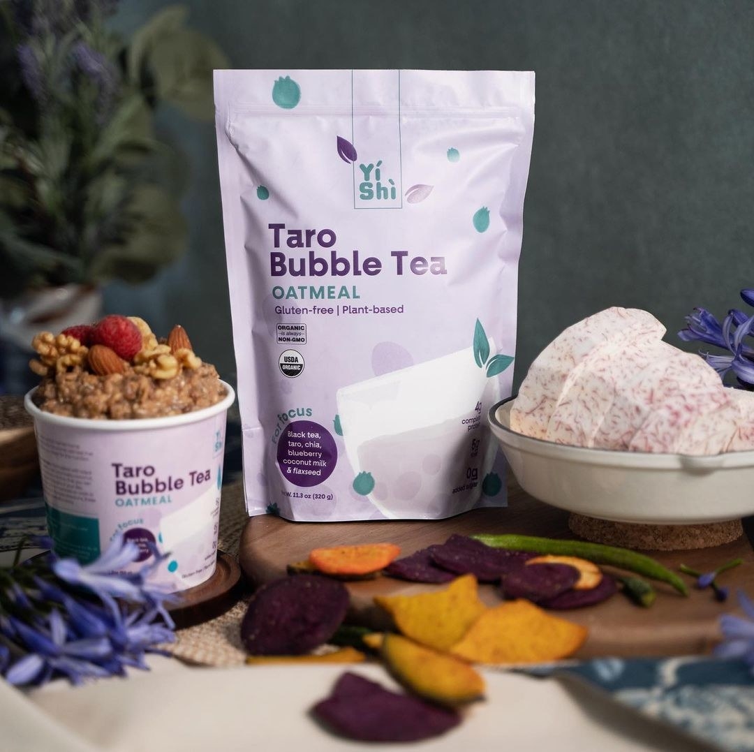 The taro bubble tea oatmeal