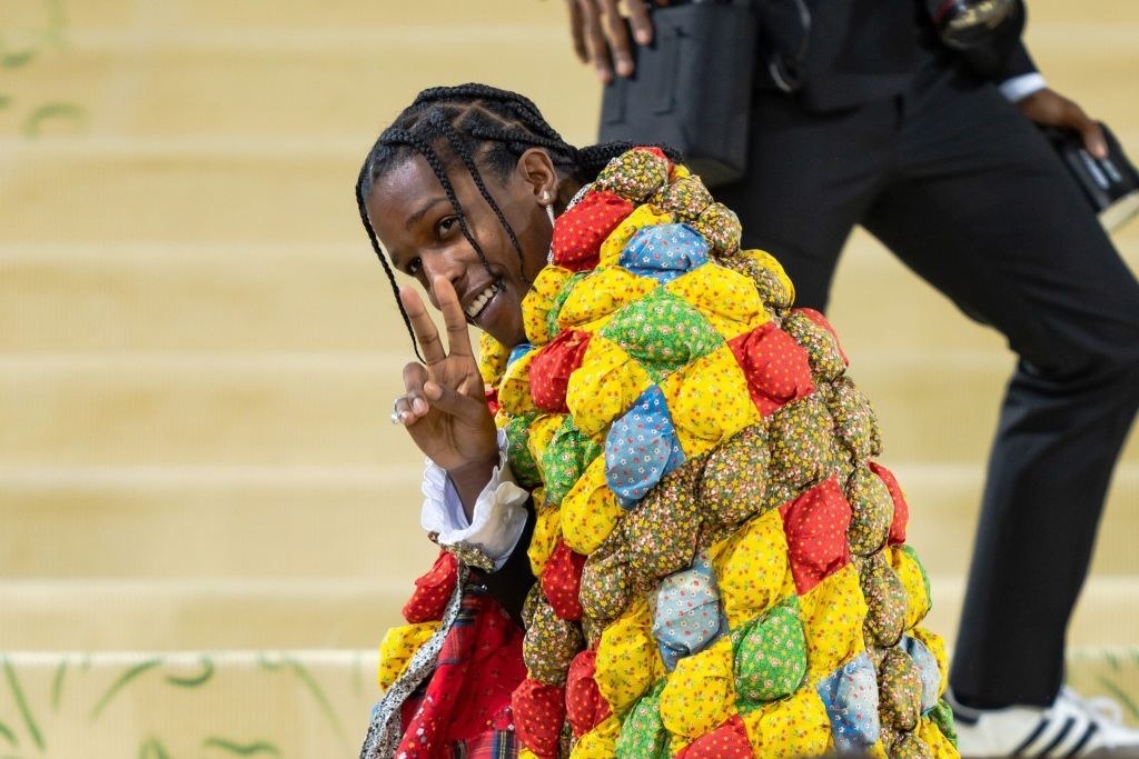 ASAP Rocky arriving at the 2021 Met Gala