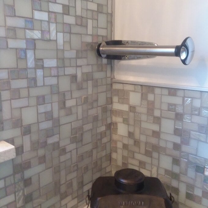 the towel rack, empty