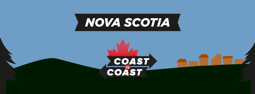 coast to coast illustration that says nova scotia