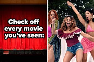 Check off every movie you've seen and a still from In the Heights
