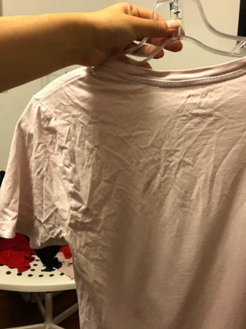 A reviewer's tee, extremely wrinkled