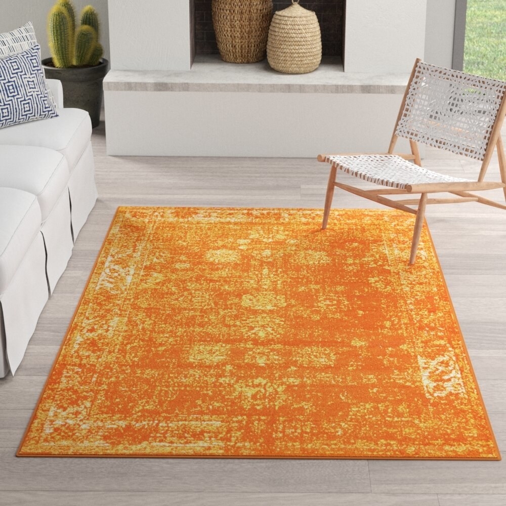 the rug in orange