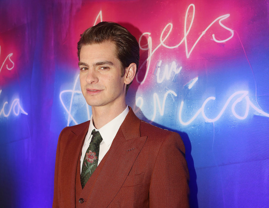 Andrew Garfield poses at the opening night after party for &quot;Angels in America&quot;