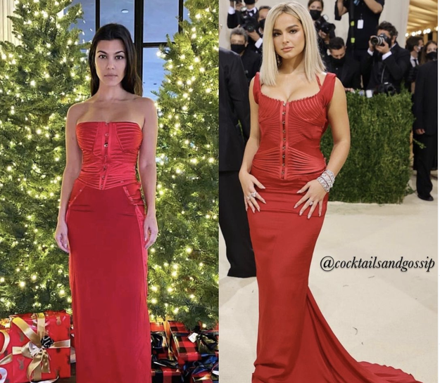 Addison Rae Fans Think She Wore Kourtney Kardashian's Dress To The Met Gala