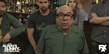 Danny DeVito on &quot;It&#x27;s Always Sunny in Philadelphia&quot; saying &quot;whoops&quot;