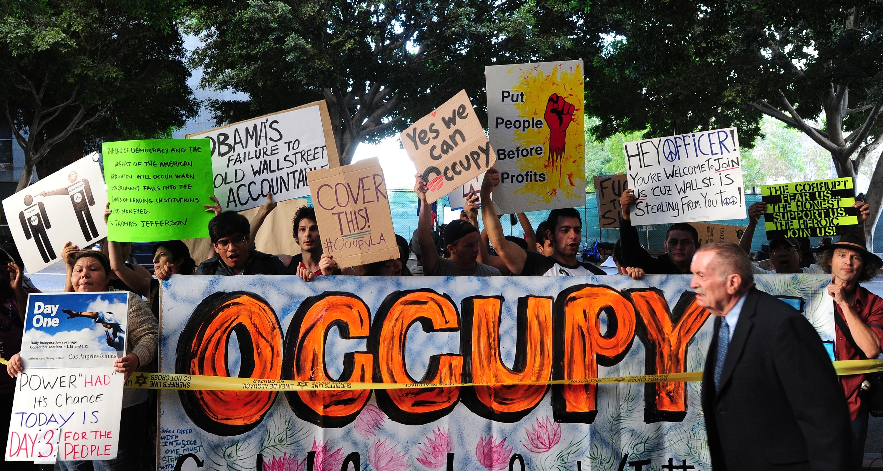 Chance today. Mentions of the Word Occupy Wall Street. People Power and profits.