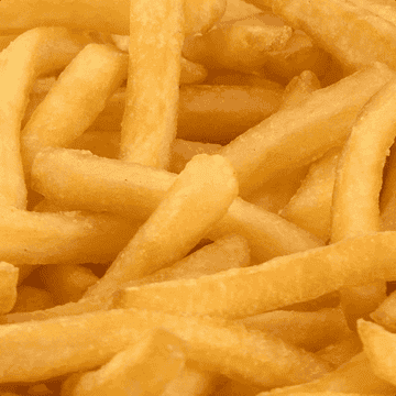An animated gif of a close up of fries.