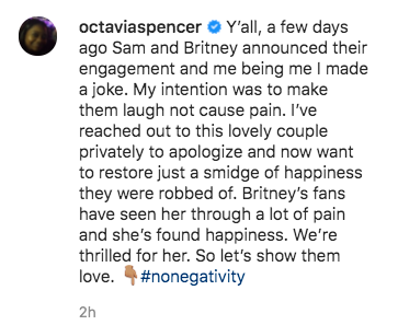 Y&#x27;all, a few days ago Sam and Britney announced their engagement and me being me I made a joke. My intention was to make them laugh not cause pain