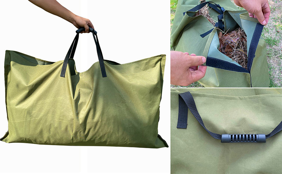 the leaf tote bag with velcro closure and handles