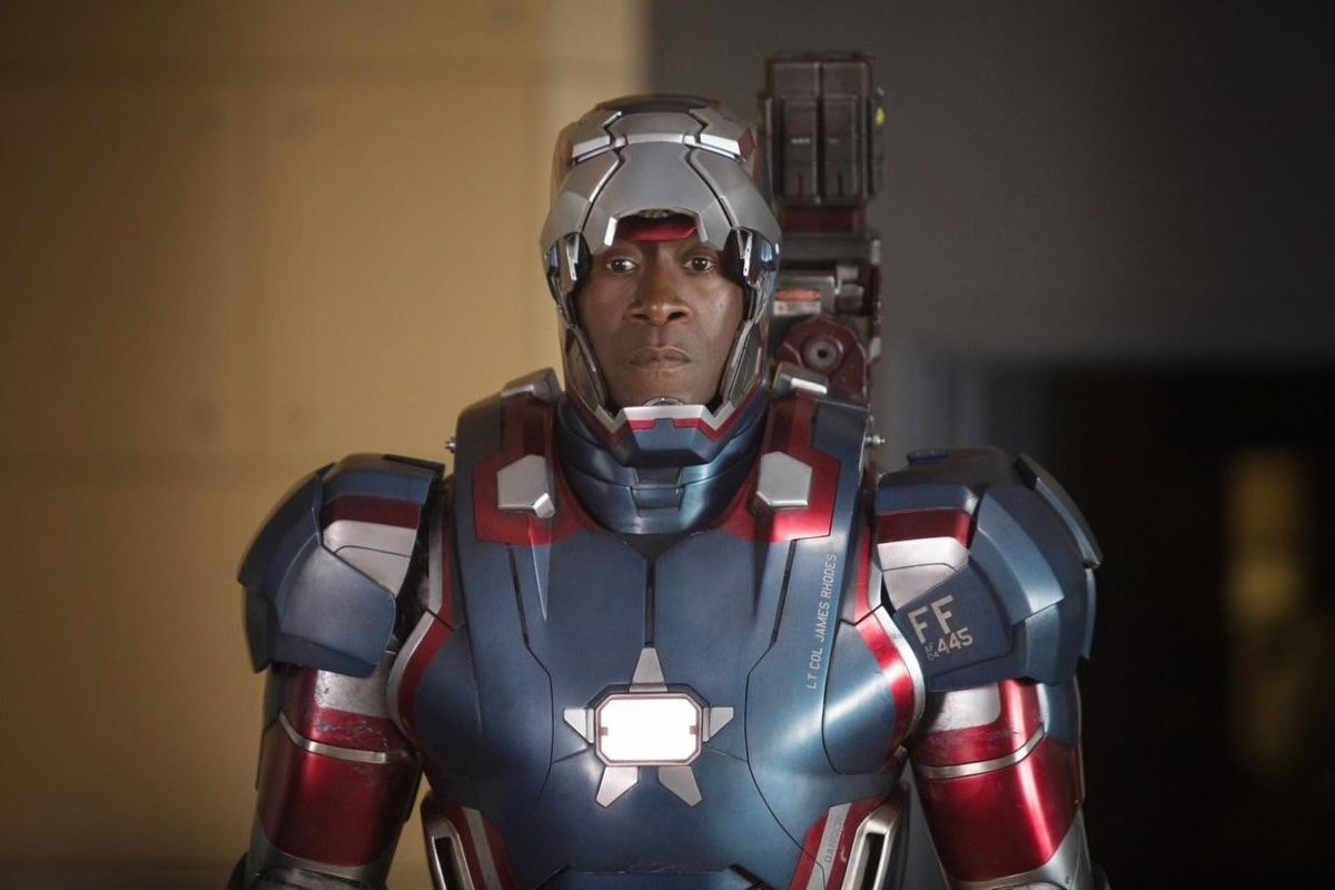 Rhodey wearing his Iron Patriot armor