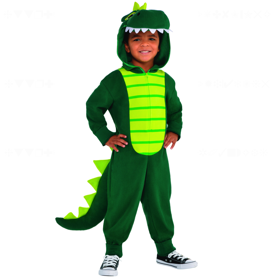 todder in green dino costume