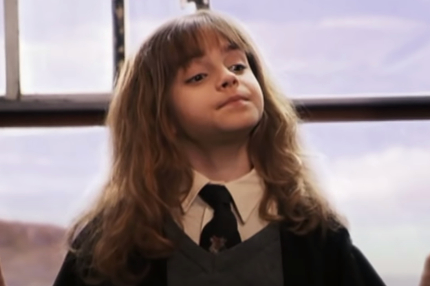 Young Hermione lifting her chin smugly