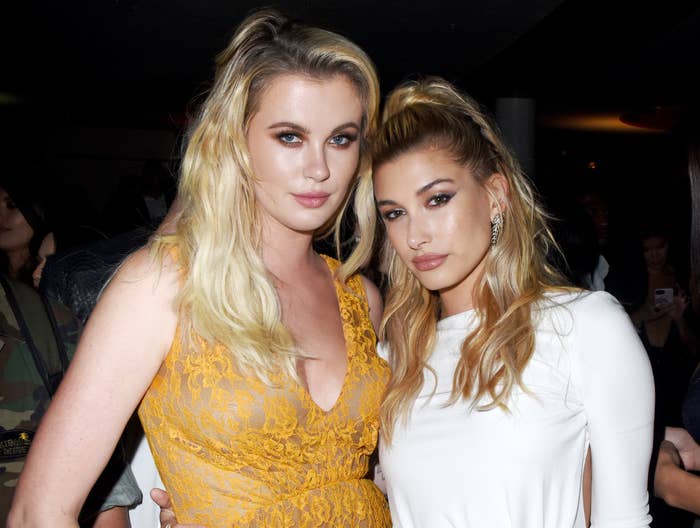 Hailey poses with Ireland at an event