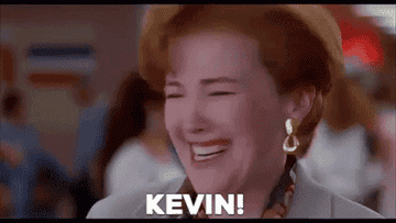 GIF of Catherine O&#x27;Hara yelling &quot;Kevin!&quot; in Home Alone