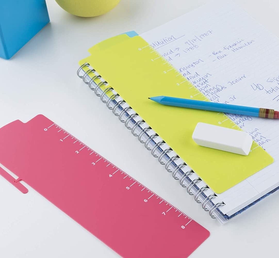 Two dividers, one inside a notebook