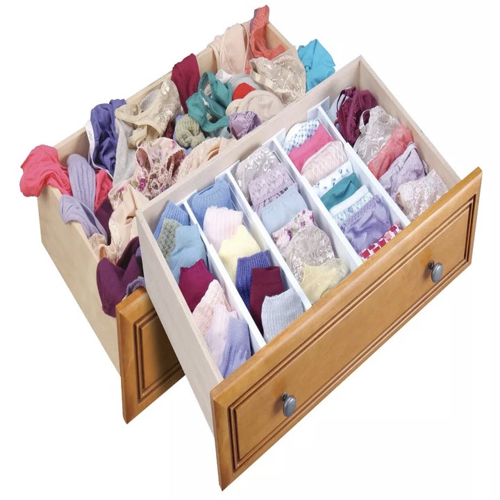 two drawers with the organizers inside