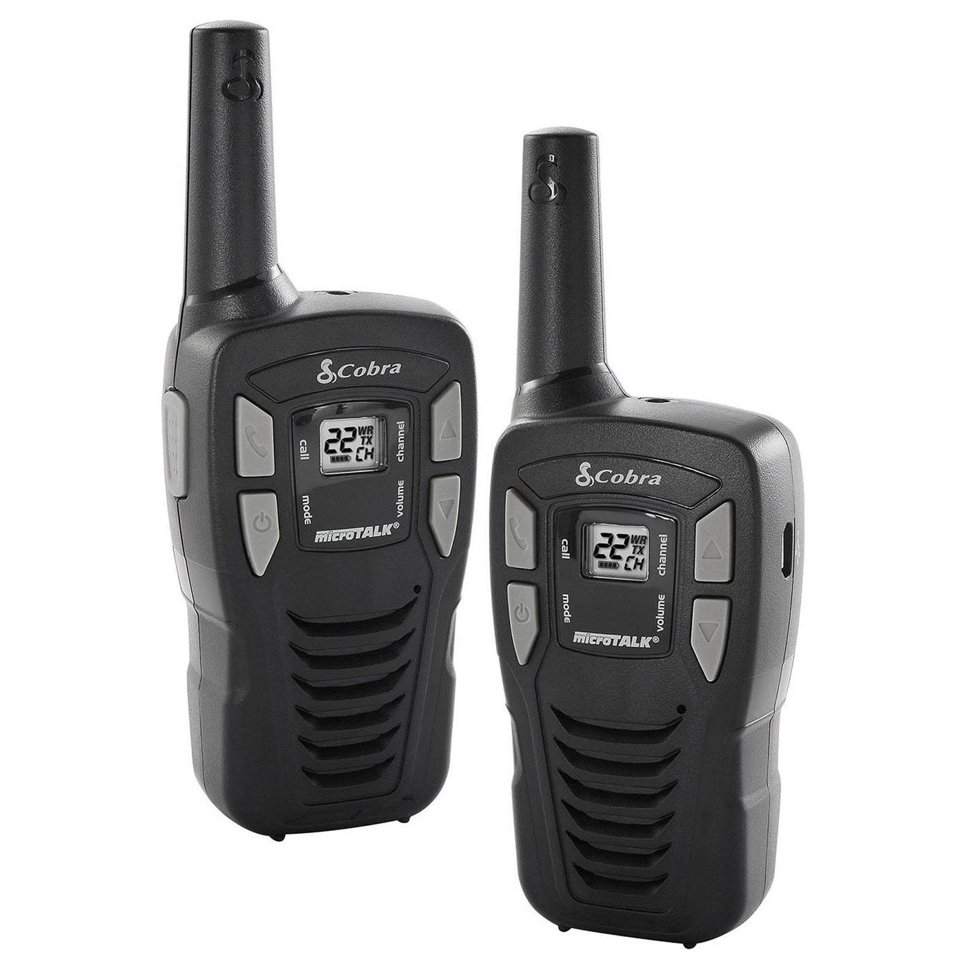the two walkie talkies in black