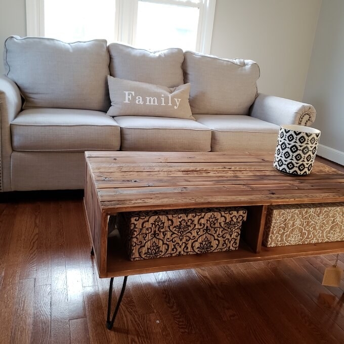 Review photo of the solid fir wood coffee table