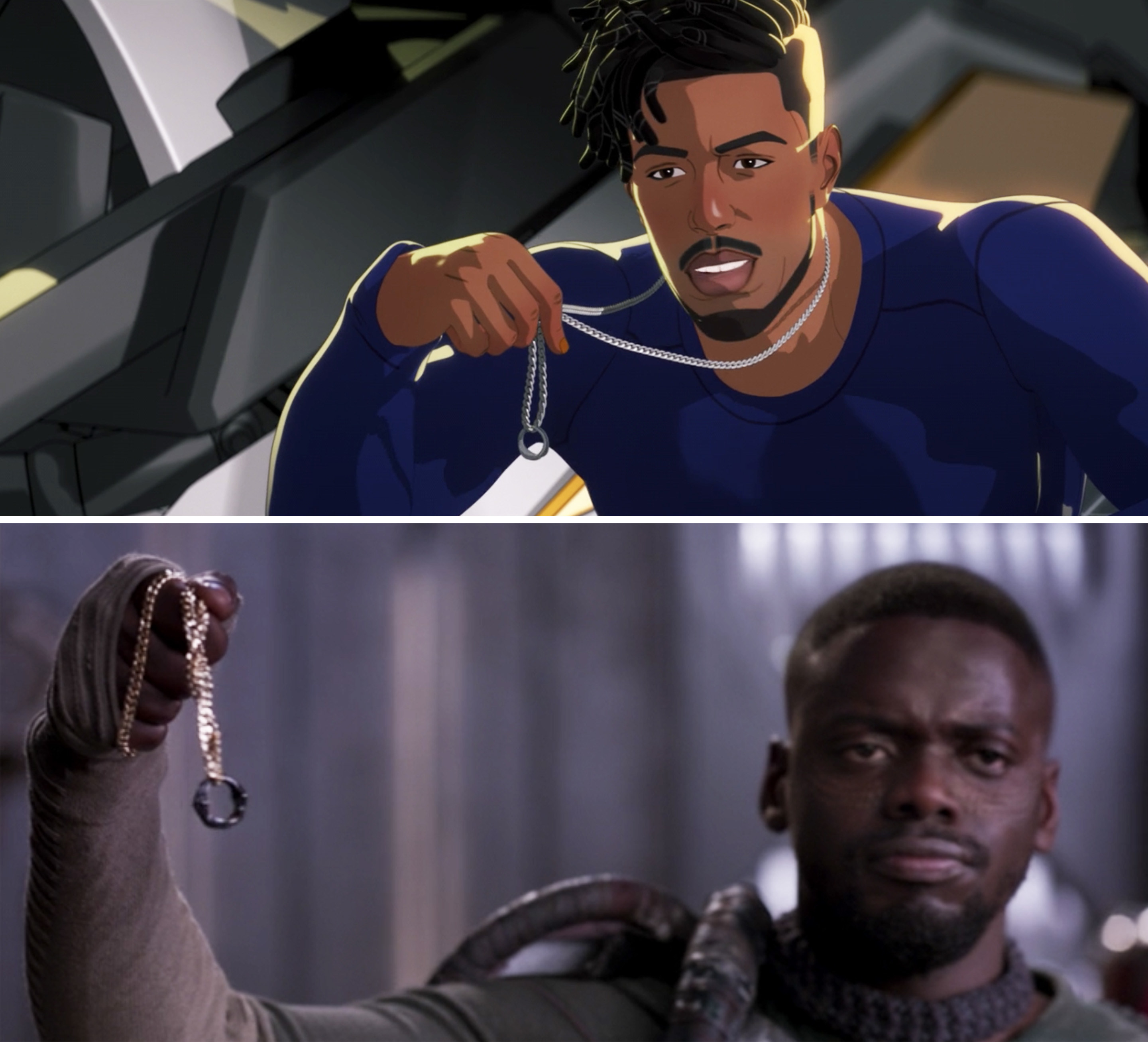 Killmonger showing his ring vs. W&#x27;Kabi in Black Panther