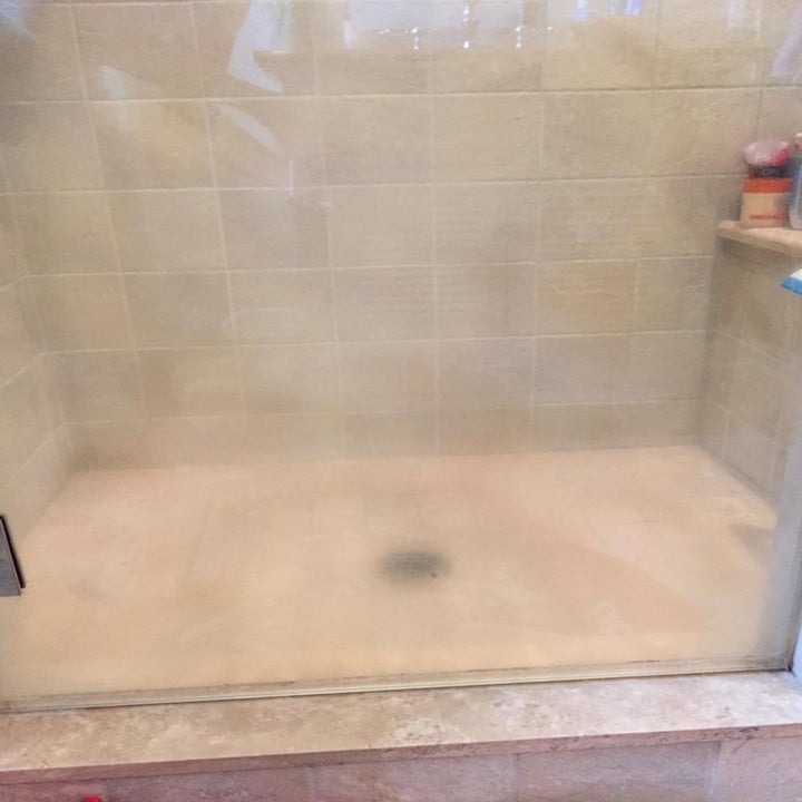 the before of the shower door