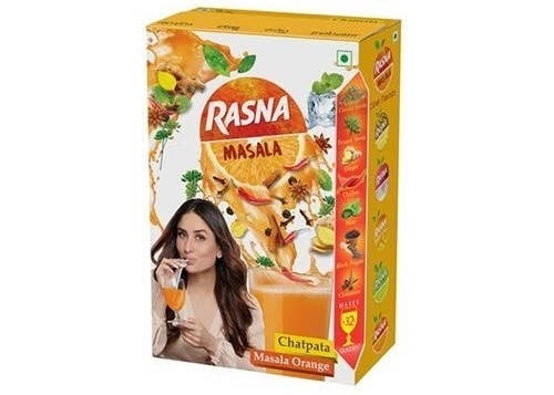 A pack of orange flavoured Rasna