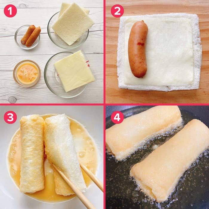チーズがとろ り伸びまくる 揚げずに食パンで巻いて焼くだけ ふんわりチーズドッグ