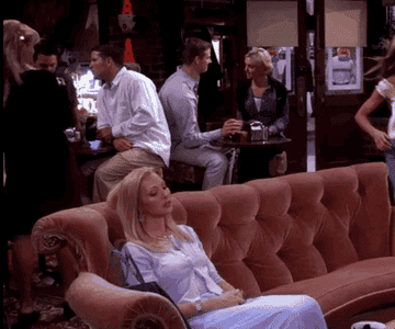 phoebe saying &quot;shhh i&#x27;m swamped right now&quot; on &quot;friends&quot;