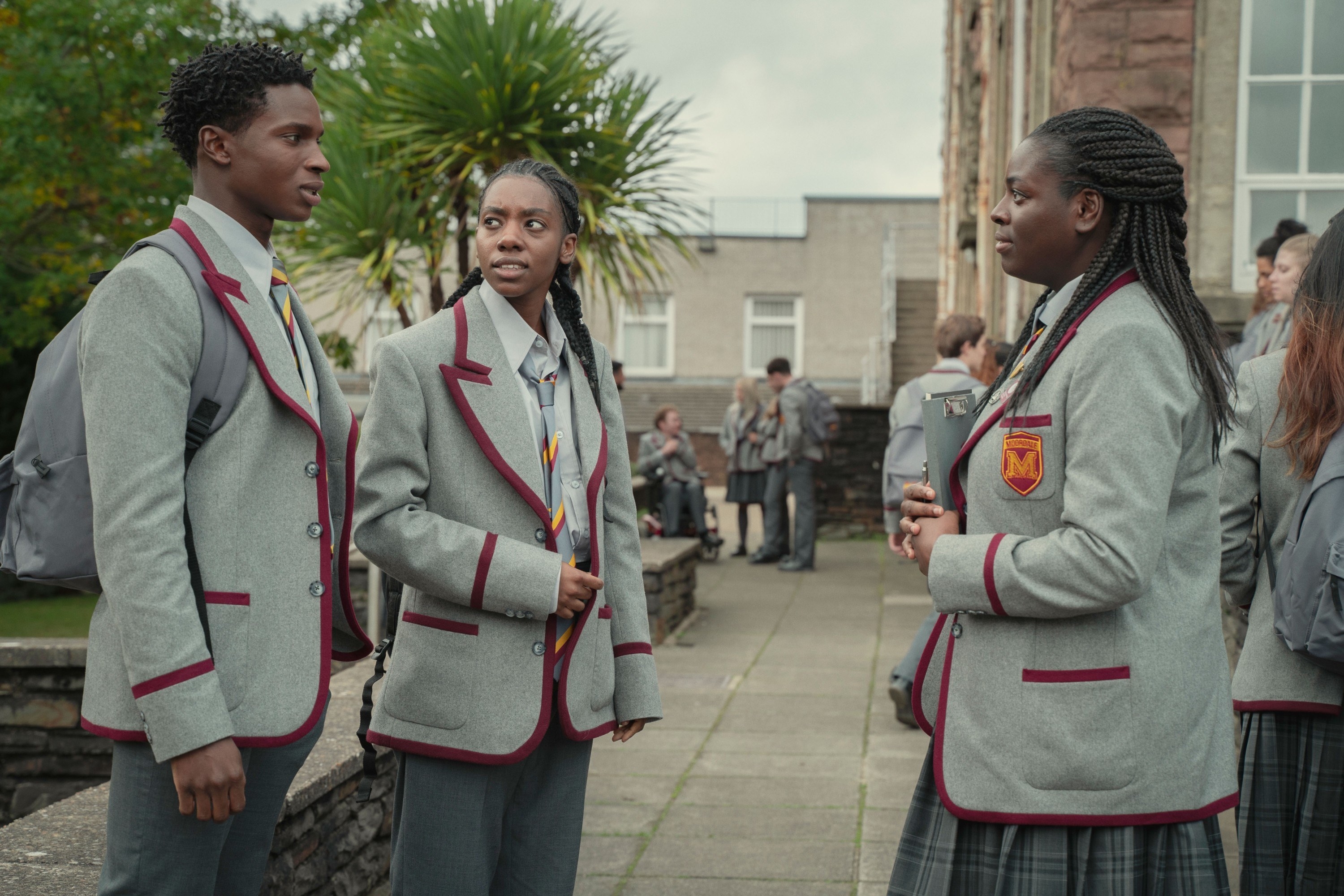 school students in uniform