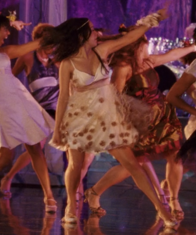 Gabriella dancing in her dress