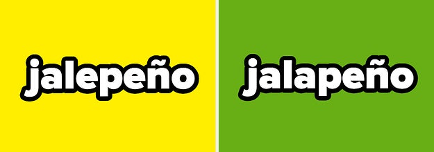 Two spellings of jalapeño: one is correct and the other is incorrect
