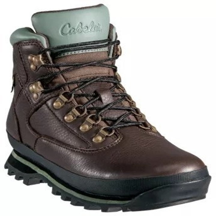 brown hiking boot
