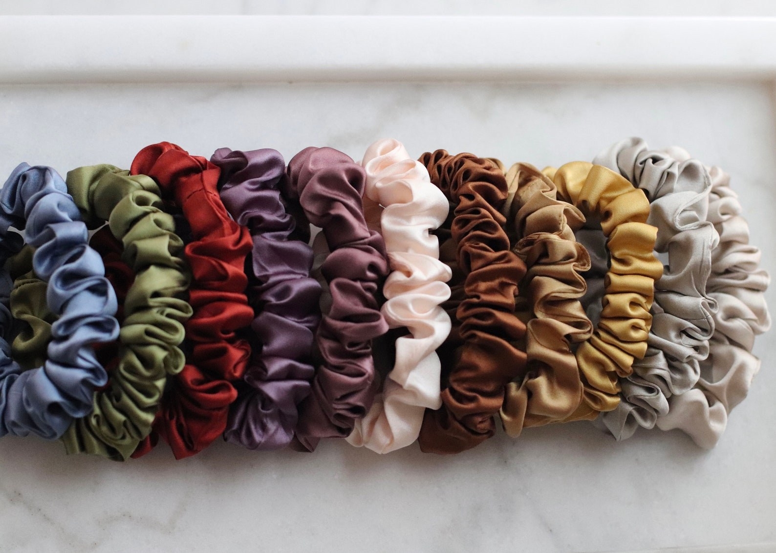 various color scrunchies