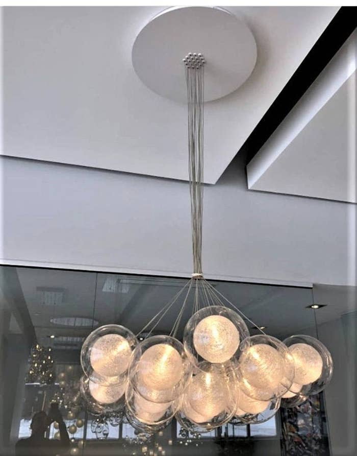 globe light chandelier