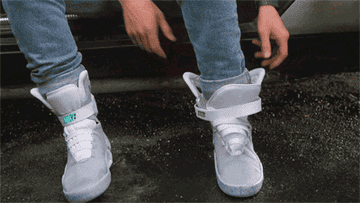 The Nike laces tightening in Back to the Future Part II