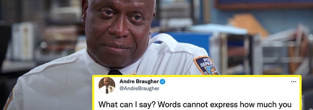Andre Braugher as Holt in the finale and his goodbye tweet