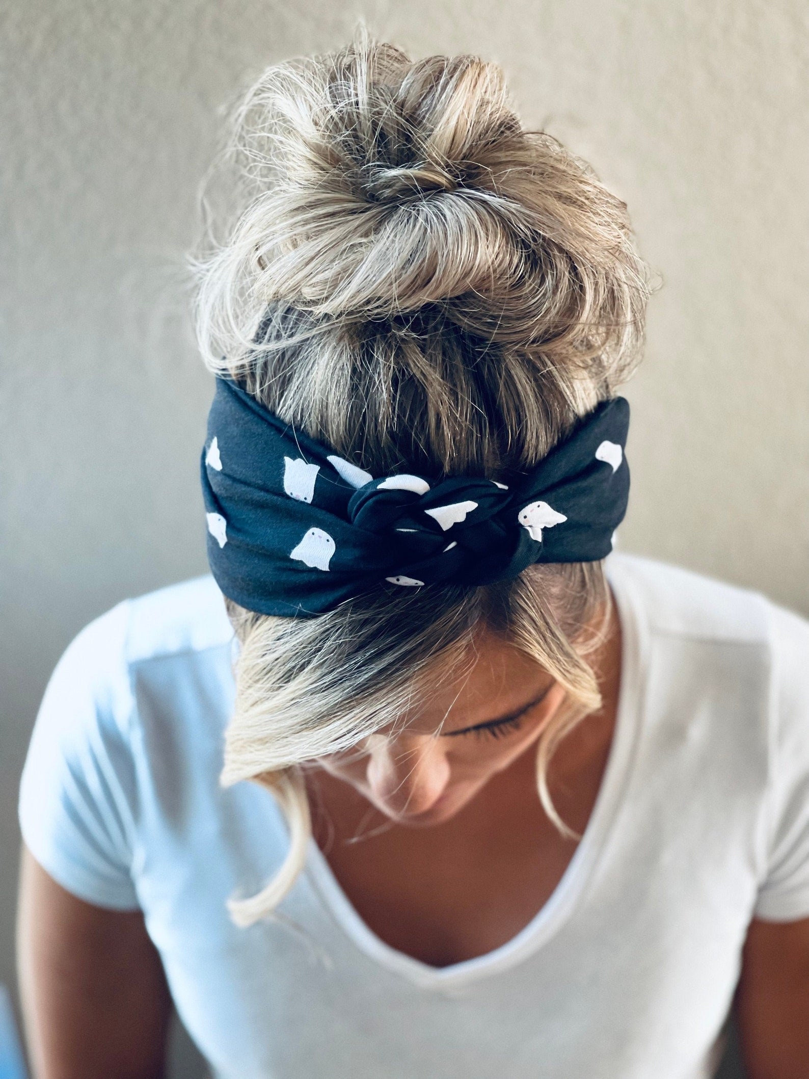 model wearing headband