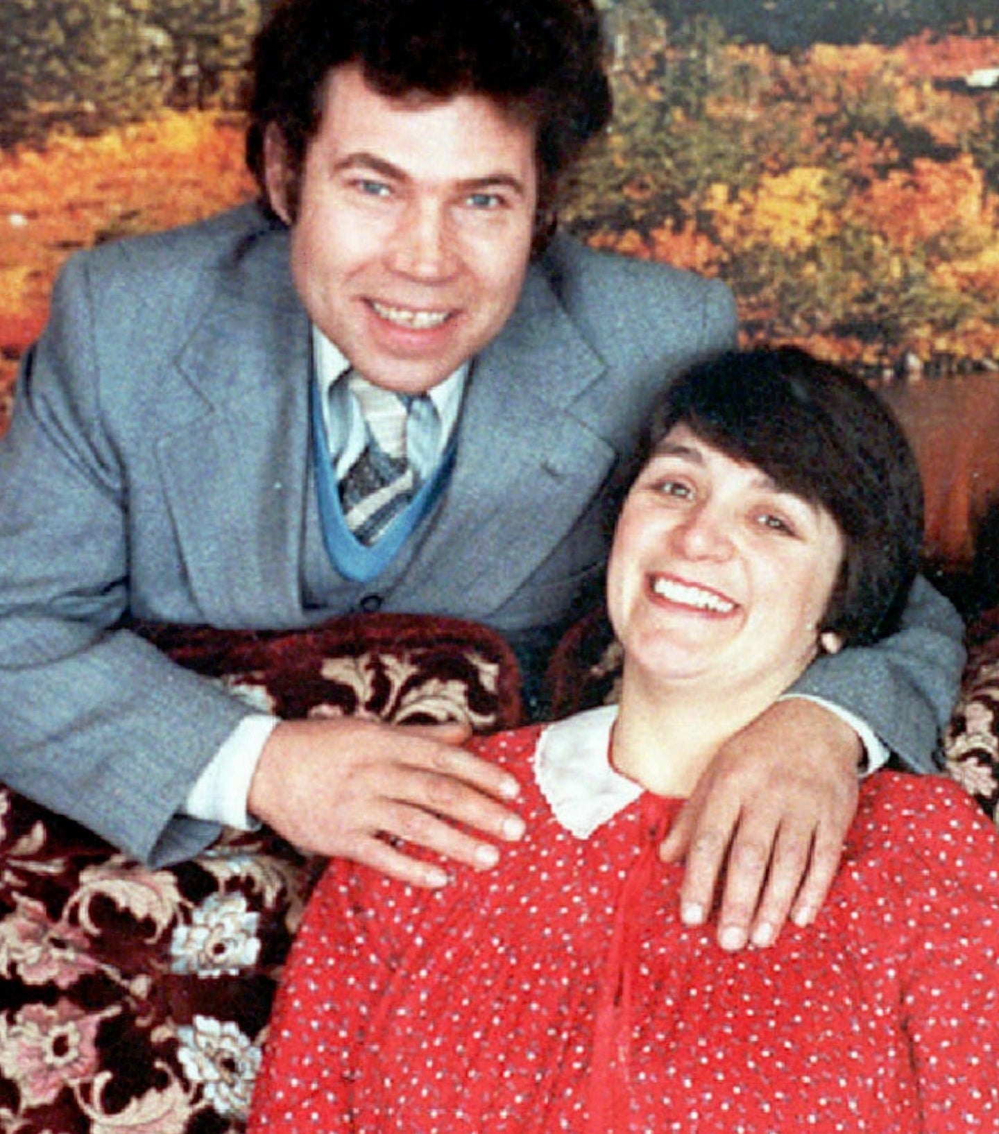 Rosemary and Fred West posing for a photo