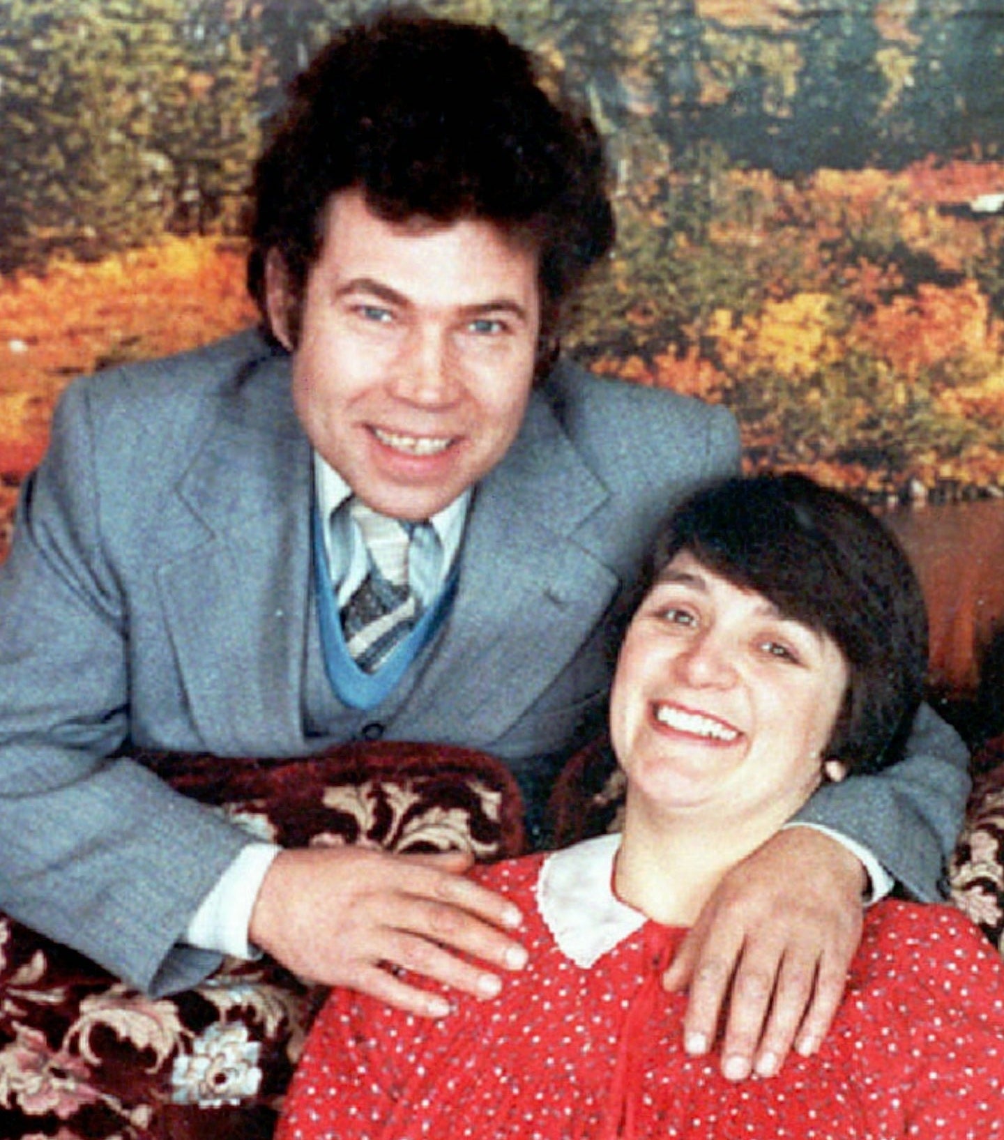 Rosemary and Fred West posing for a photo