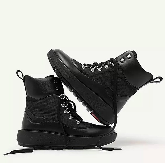 The black hiker style boots