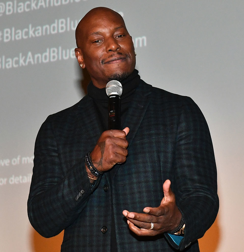 Tyrese Gibson speaks onstage during &quot;Black and Blue&quot; Atlanta special screening