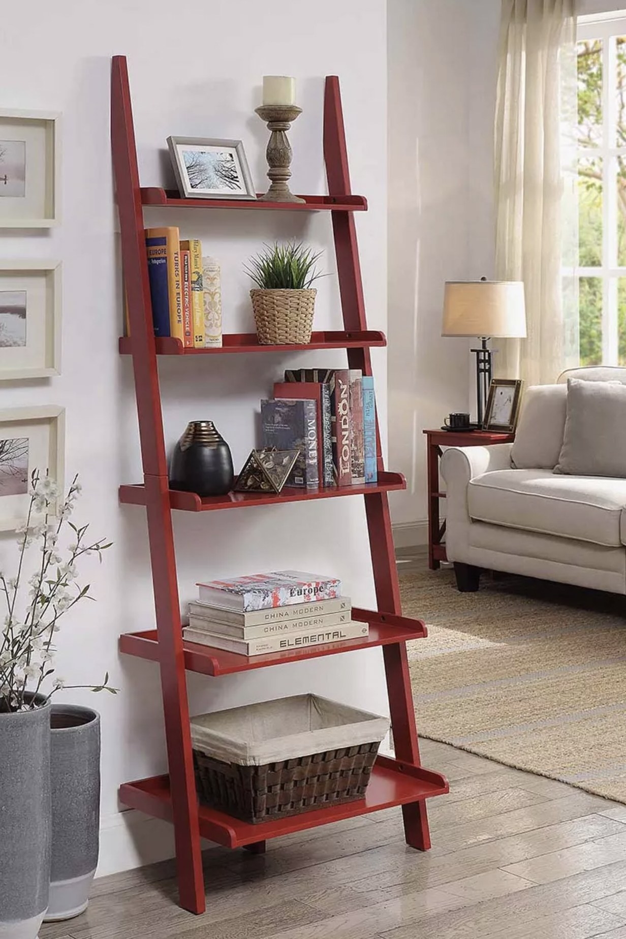 The red ladder shelf