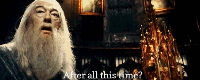 Dumbledore saying &quot;after all this time?&quot; in Harry Potter